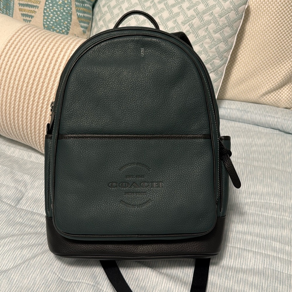 COACH MEN GREEN BLACK NWT THOMPSON BACKPACK BAGS